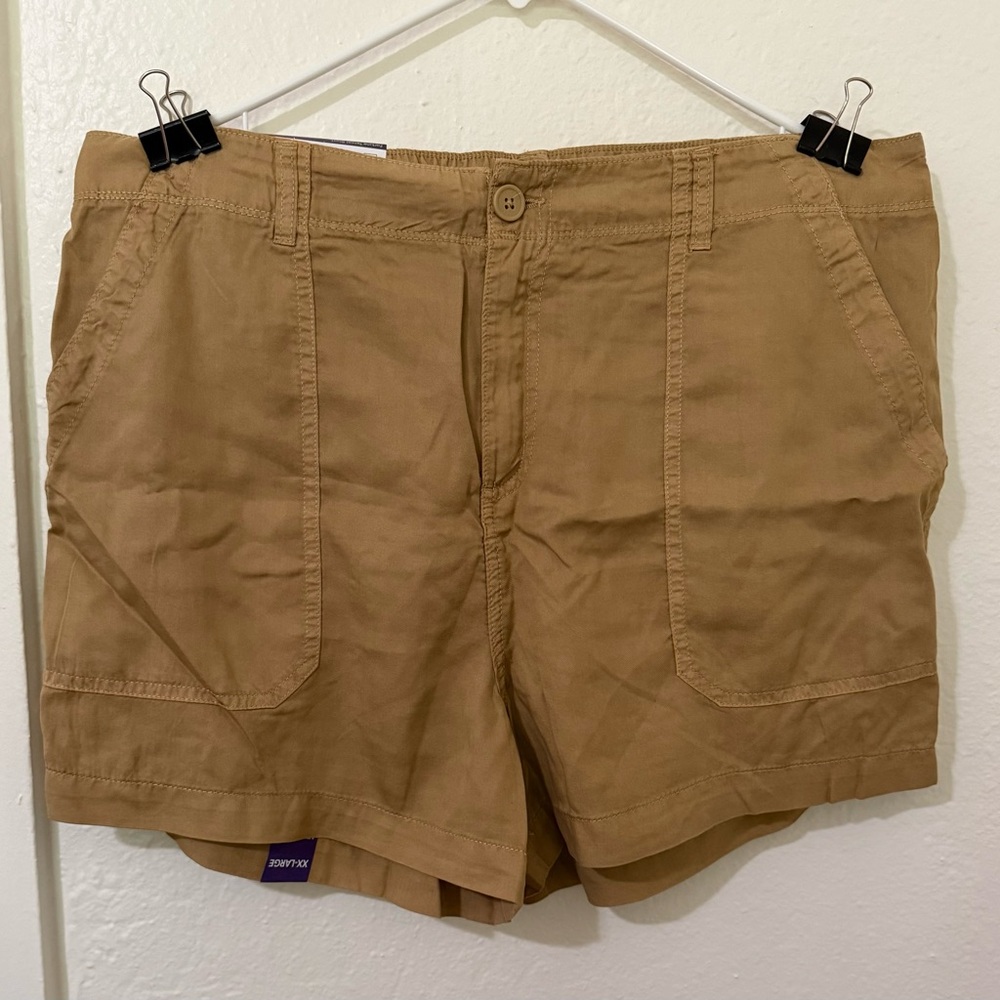 Social Standard Women’s  Fortune Tencel Short Size XXL Color Light Brown NWT